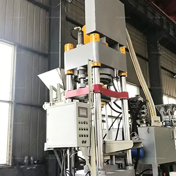 CNC 가공 공장용 스마트 터치스크린 PLC 제어 시스템이 통합된 콤팩트한 수직형 황동 절삭칩(Swarf) 브리케팅 프레스.